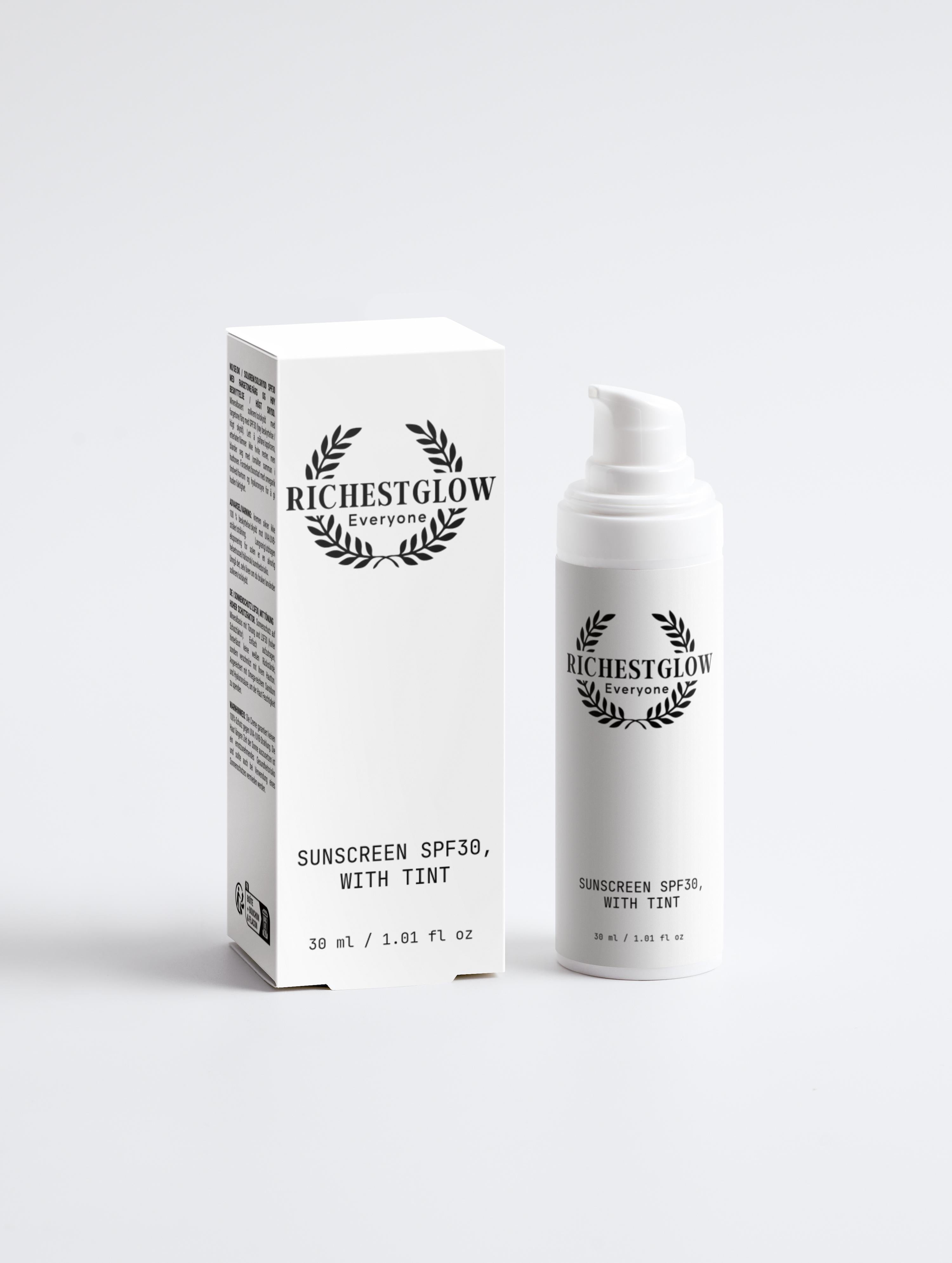 Sunscreen SPF30, with tint